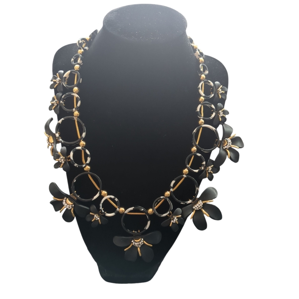 LELE SADOUGHI Trumpet Lily Necklace in Black & Gold Ret$425 - Picture 8 of 8